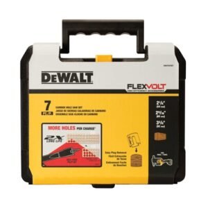 Dewalt 7 Pcs Carbide Wood Drilling Hole Saw Kit