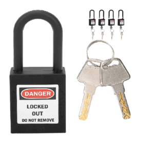 Plastic Shackle Padlock 38mm Black Colour
