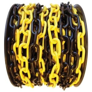Plastic Chain 6mm x 20 mtr Yellow & Black