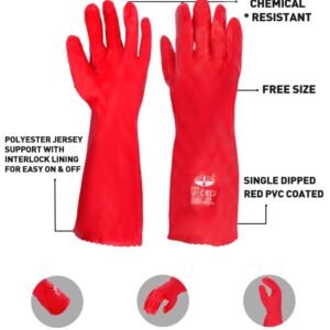 Supplier of SIC PVC Gloves for Chemical Handling 40cm in Qatar